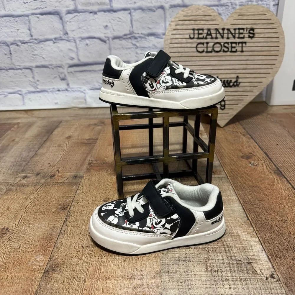 Zara x Disney Cute Mickey Mouse Faces Shoes, Black White Red